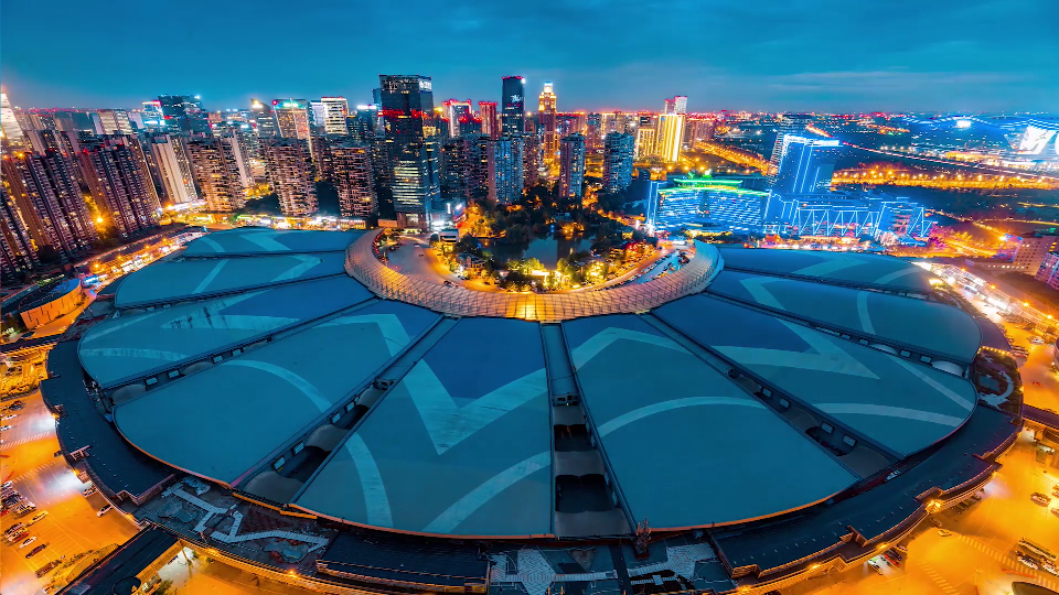 成都城市航拍高清视频素材-建筑风景延时摄影