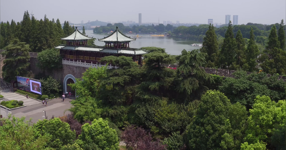 南京4K航拍高清视频素材-城市风景延时摄影