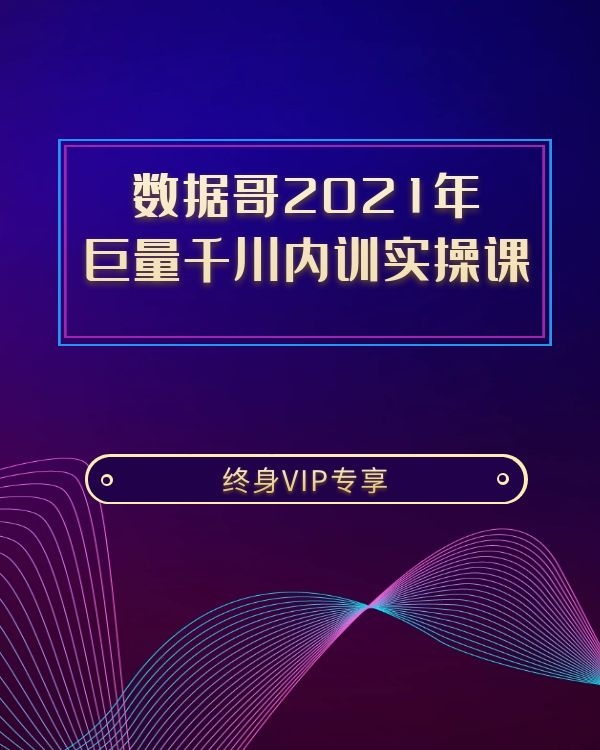 数据哥-巨量千川内训实操课