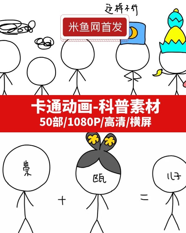 卡通动画科普视频素材