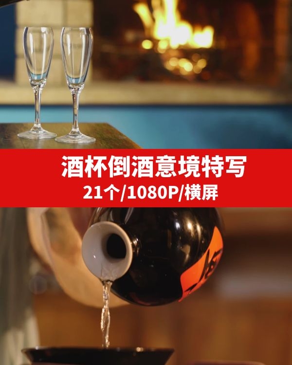 酒杯倒酒意境特写