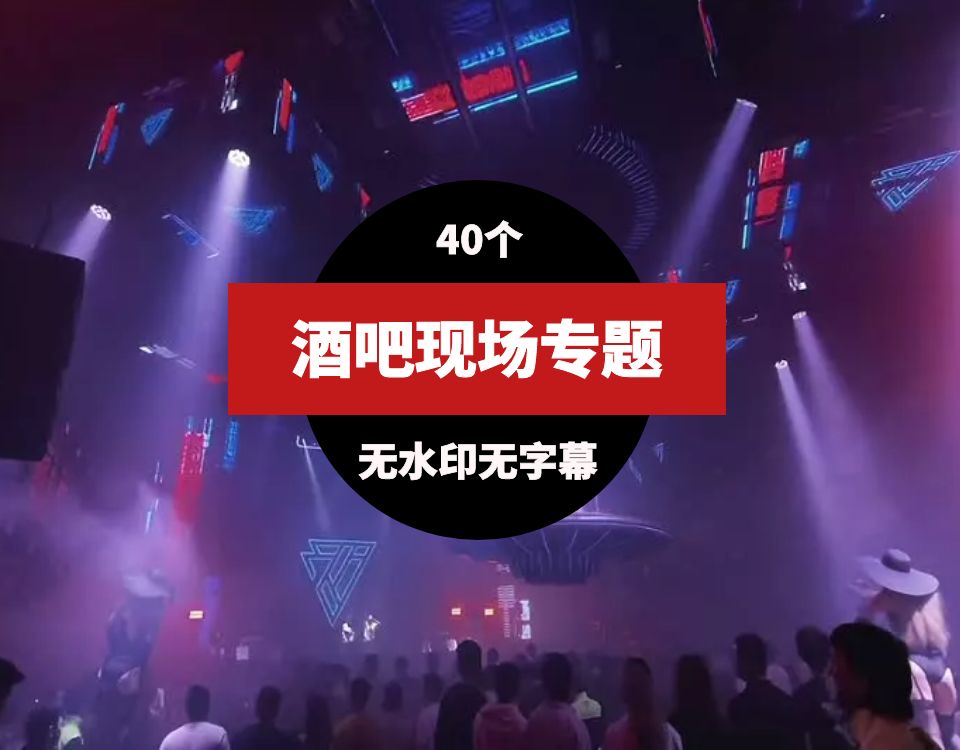酒吧现场蹦迪DJ视频素材40个