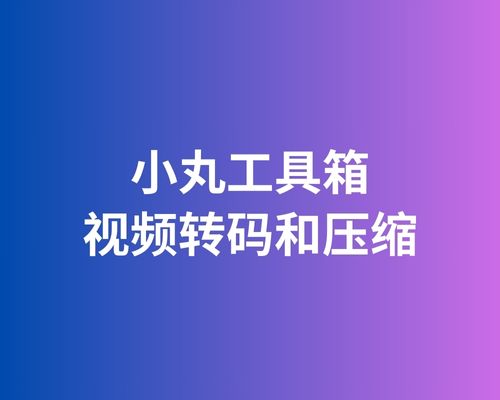 小丸工具箱软件和教程