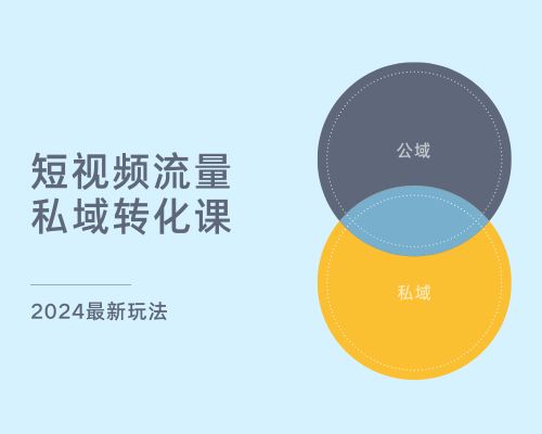 短视频流量私域转化课(2024)