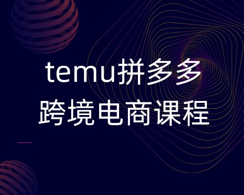 temu拼多多跨境 电商课程