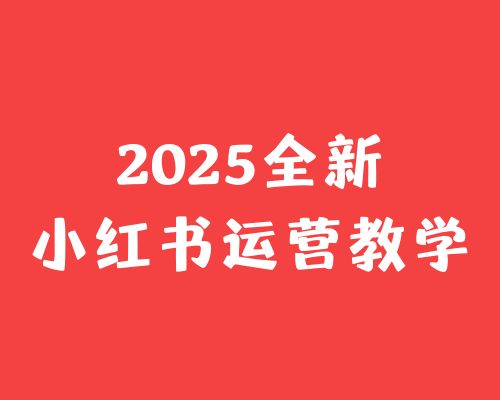 2025年全新小红书运营教学(全)